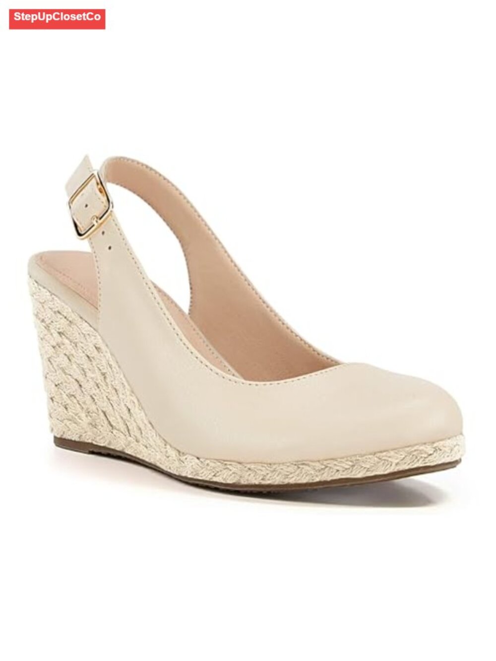 Platform Wedges Sandals Espadrilles Closed Toe Slingback Ankle Buckle Strap